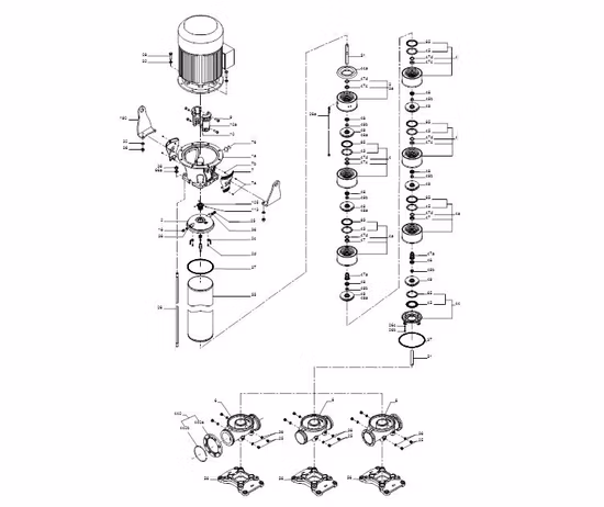 High Pressure Stainless Steel Pump Vertical Multistage Water Centrifugal Pump