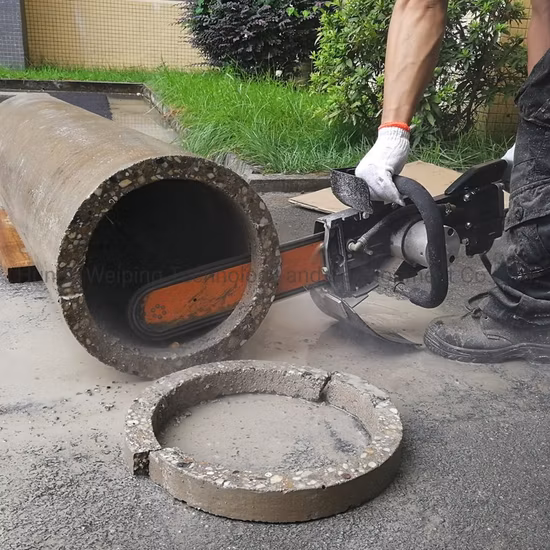 Powerful Portable Diamond Chain Saw Cutting Stone Concrete